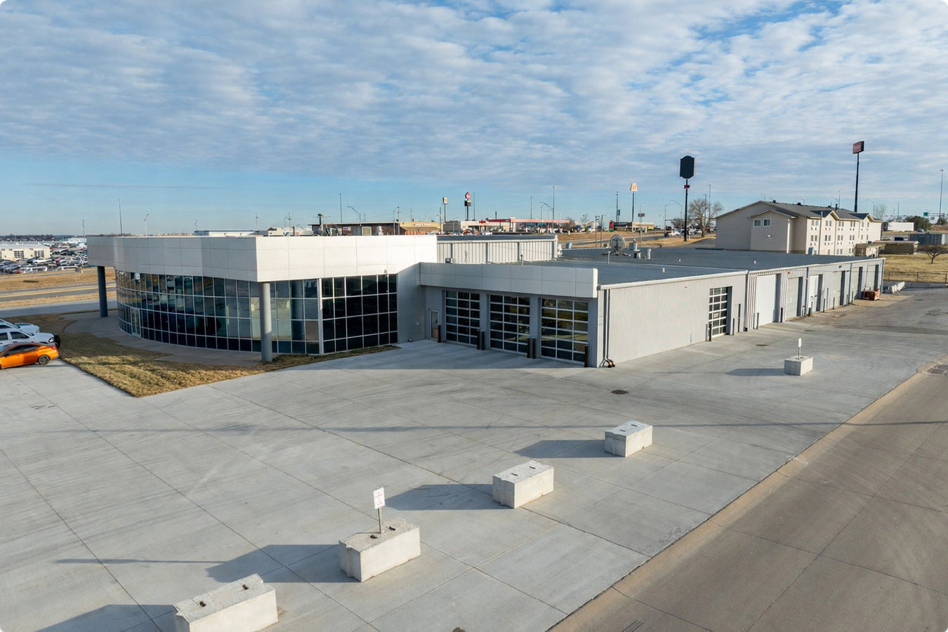 Concrete parking lot building in Hacienda Heights, CA
